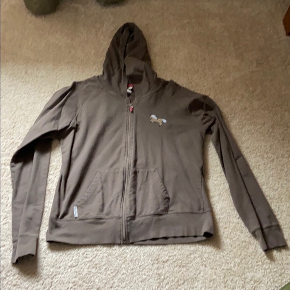 Full zip pony sweatshirt